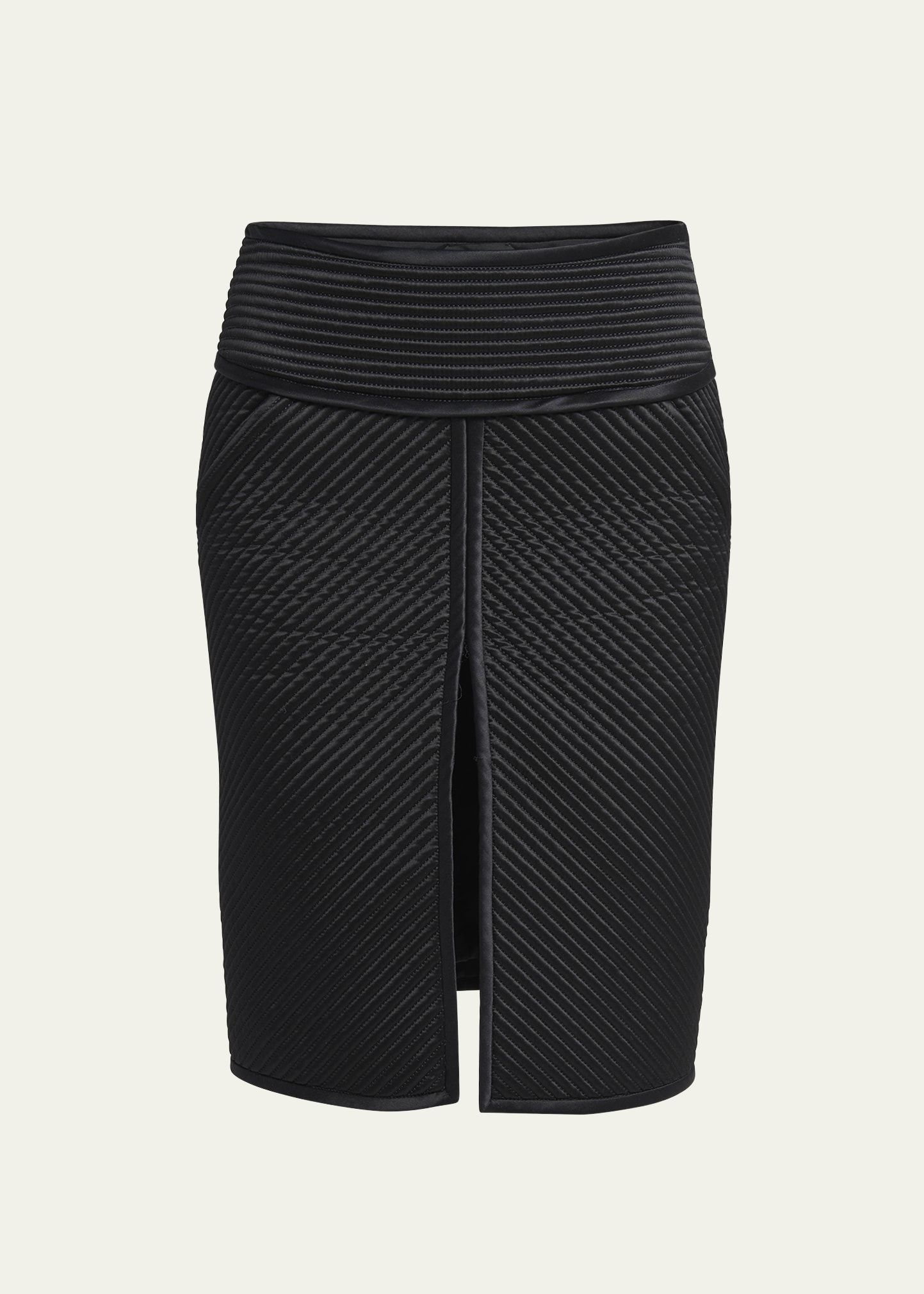 TOM FORD Pinstripe Quilted Satin Pencil Skirt | Bergdorf Goodman