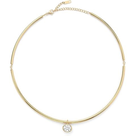 LILIE&WHITE Gold Plated Marquise Cut Oval Marquise Teardrop Cubic Zirconia Square Crystal Pendant... | Amazon (US)