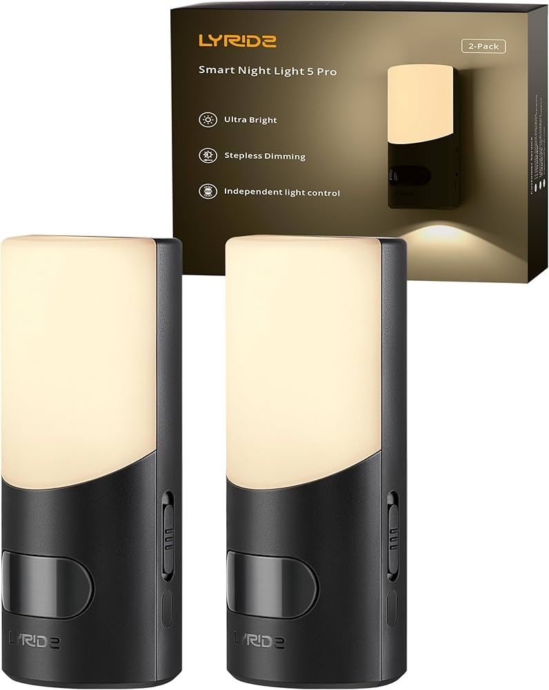 Lyridz Rechargeable Battery Night Light, LED Motion Sensor Night Light, Stick-on 1-50LM Dimmable ... | Amazon (US)