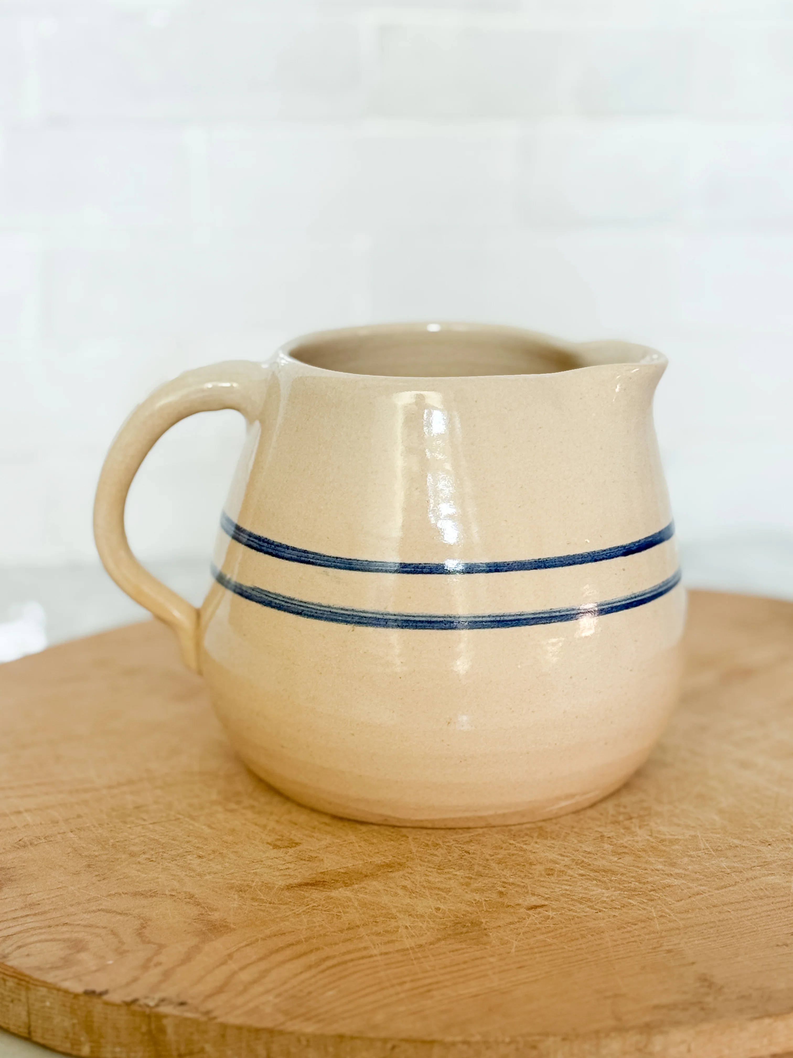 Vintage Striped Crock No. 7 | Cottage and Key