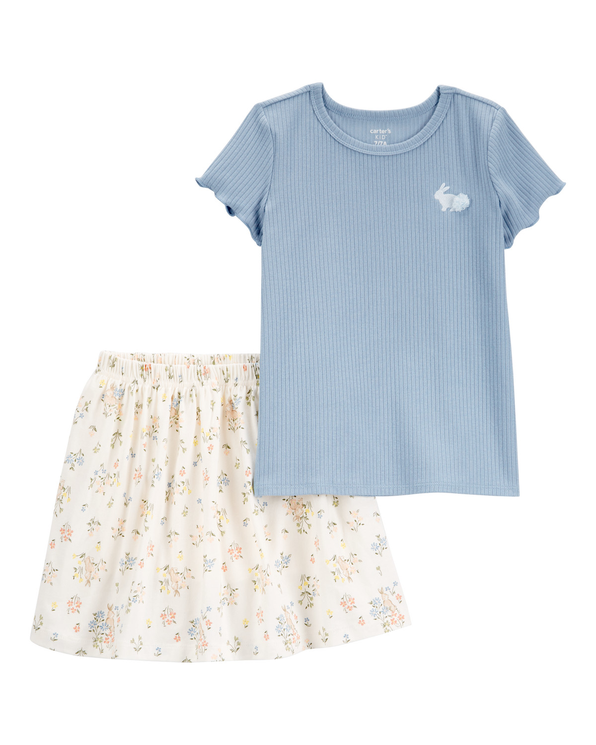 Kid 2-Piece Bunny Floral Skort Outfit Set | Carter's Inc