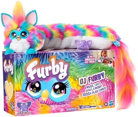 FURBY DJ Interactive Toy, Super Snuggly Rainbow Electronic Plush with Music, Lights, Motion, & Ga... | Amazon (US)