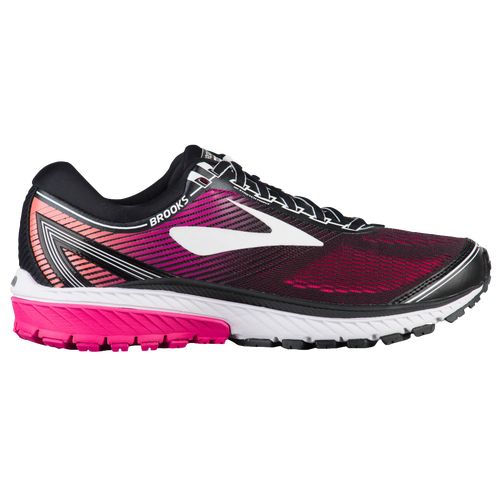 Womens Brooks Ghost 10 - Black/Pink Peacock/Living Coral | Footlocker US