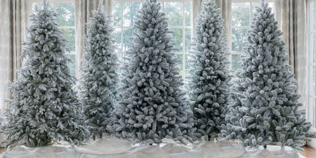 7.5' King Flock® Artificial Christmas Tree Unlit | King of Christmas
