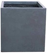 Kante RF0001B-C60121 Lightweight Concrete Modern Square Outdoor Planter, 12" x 12" x 12", Charcoa... | Amazon (US)