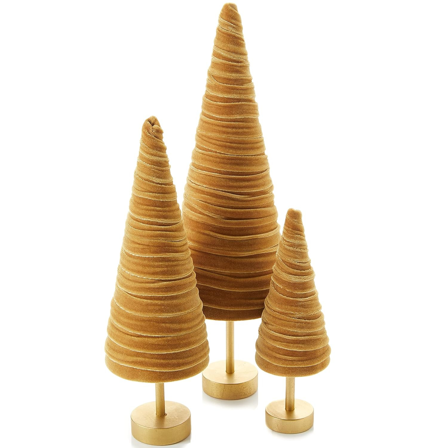 Pedestal Velvet Trees, Set of 3, Handmade Winter Decor, Christmas Decoration, Table Centerpiece, ... | Amazon (US)