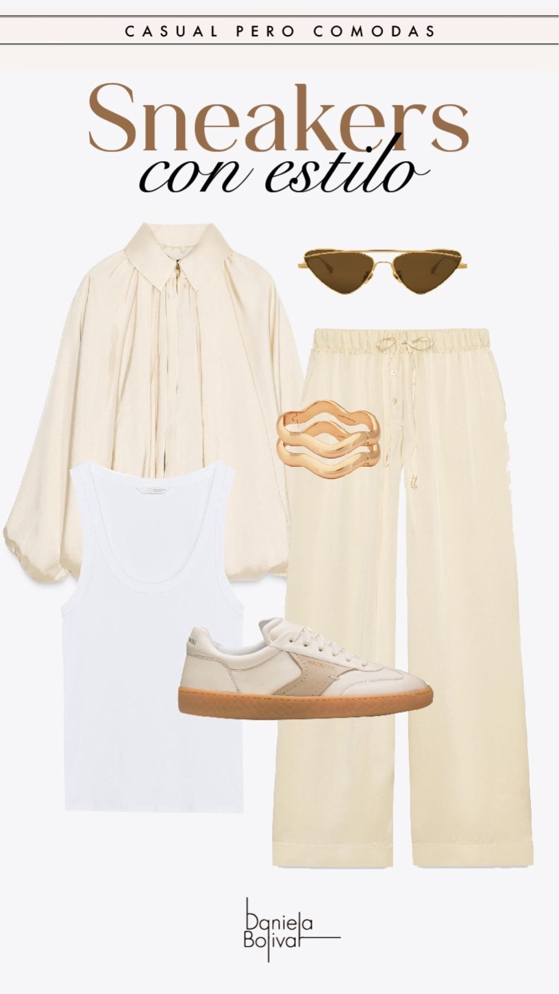 Pants de satin ✨🤍 Ref: 7824/147
Jacket capa 🌟 Ref: 2814/404
Sneakers: Zori sneaker Magnanni

#LTKShoeCrush #LTKSeasonal #LTKStyleTip