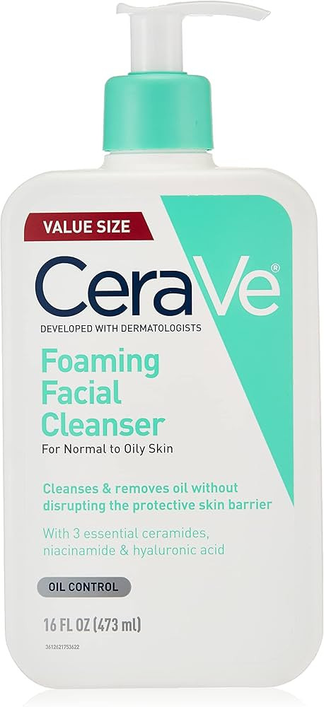 CeraVe Foaming Facial Cleanser | Daily Face Wash for Oily Skin with Hyaluronic Acid, Ceramides, a... | Amazon (US)