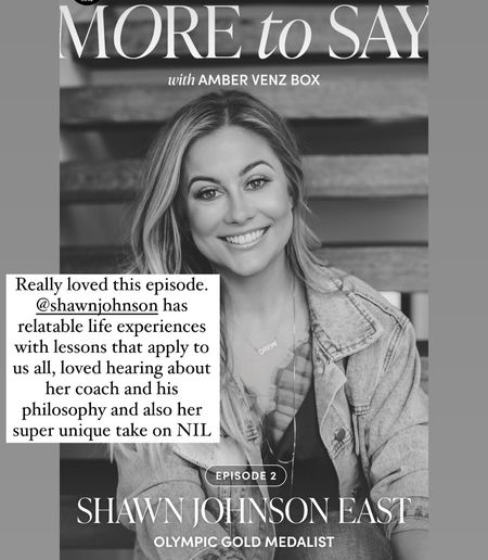 Episode 2 of my podcast is out today! I interview Shawn Johnson East, gold medal Olympic gymnast. 
This episode is so relatable - we have all had that “next day” feeling where we have to redefine and find ourselves again. This is a wonderful episode for college grads, moms, anyone going through a transition or just Olympic fans! 
Tagging the products I featured as my favorite things this week! 

#LTKTravel #LTKBeauty #LTKActive