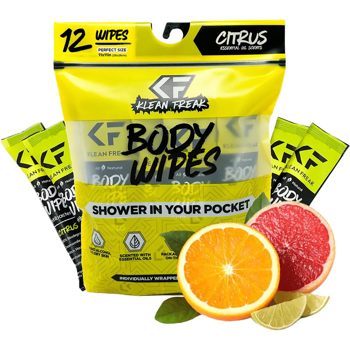 Klean Freak Body Wipes - 12-Pack Citrus, 12-Pack, One Size | Backcountry