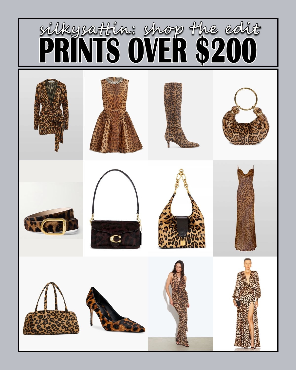 Shop the Edit: Leopard Prints Over $200

Whoever said prints are considered a neutral color is a winner in my book! It’s one of my favorite subtle ways of taking any outfit to the next level without trying too hard. Shop these leopard print articles in the $200+ price range. I added additional options in “Shop similar products,” all in the same budget. 

Check out my profile for two other leopard print posts: one within a $100 budget and one in the $100-$200 price range. With these three options, you're sure to find something you love. 

..And if that’s not enough, we have similar posts for all of the following prints too: cow, crocodile, snake, and zebra prints! Visit my profile for all things prints.

#faux #cow #croc #crocodile #catprint #leopard #snake #zebra #calfhair #ponyhair #leather #print #pattern 

#LTKItBag #LTKStyleTip 

#LTKSaleAlert