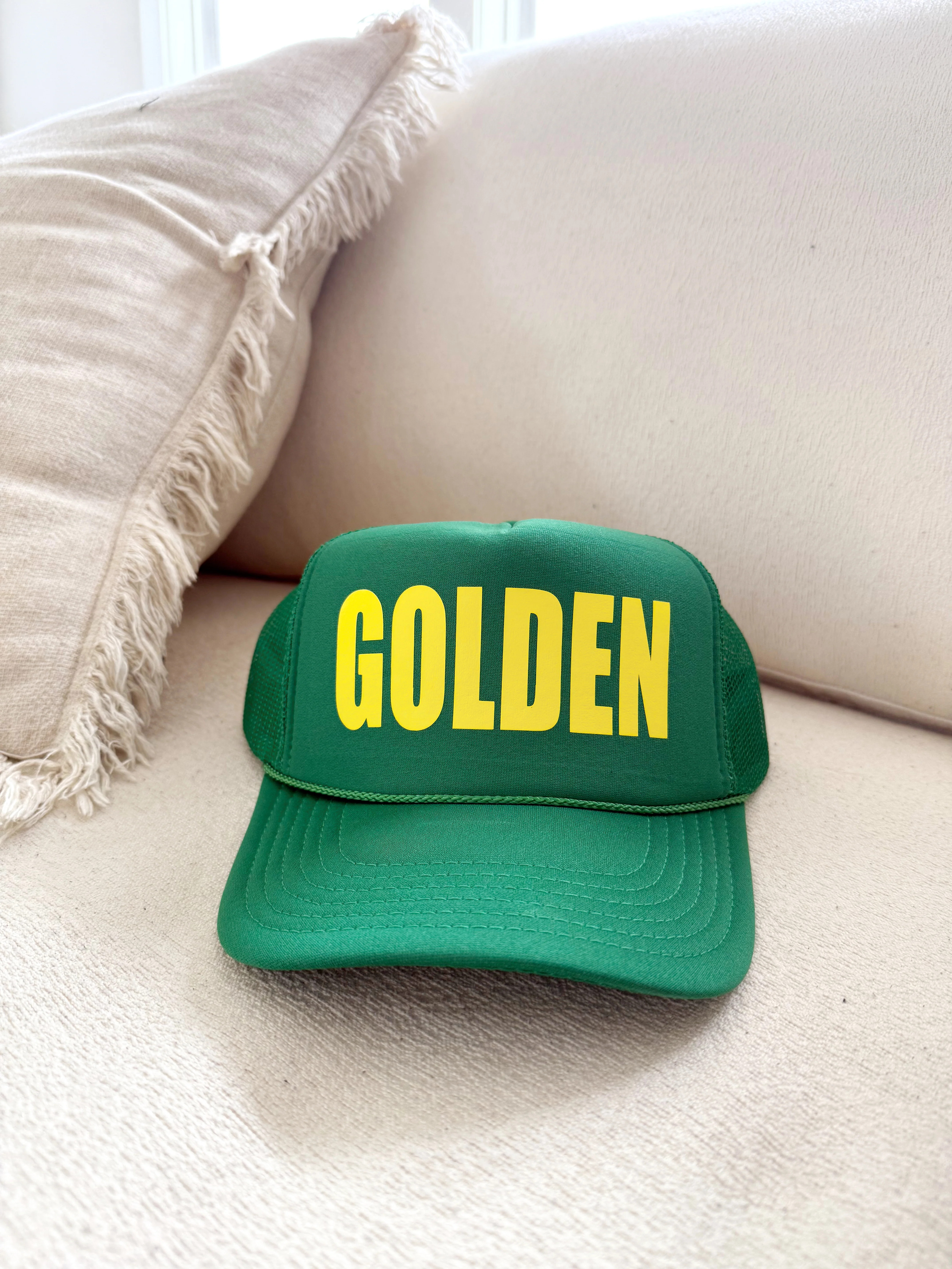 Golden Trucker Hat | Shop Kristin Jones