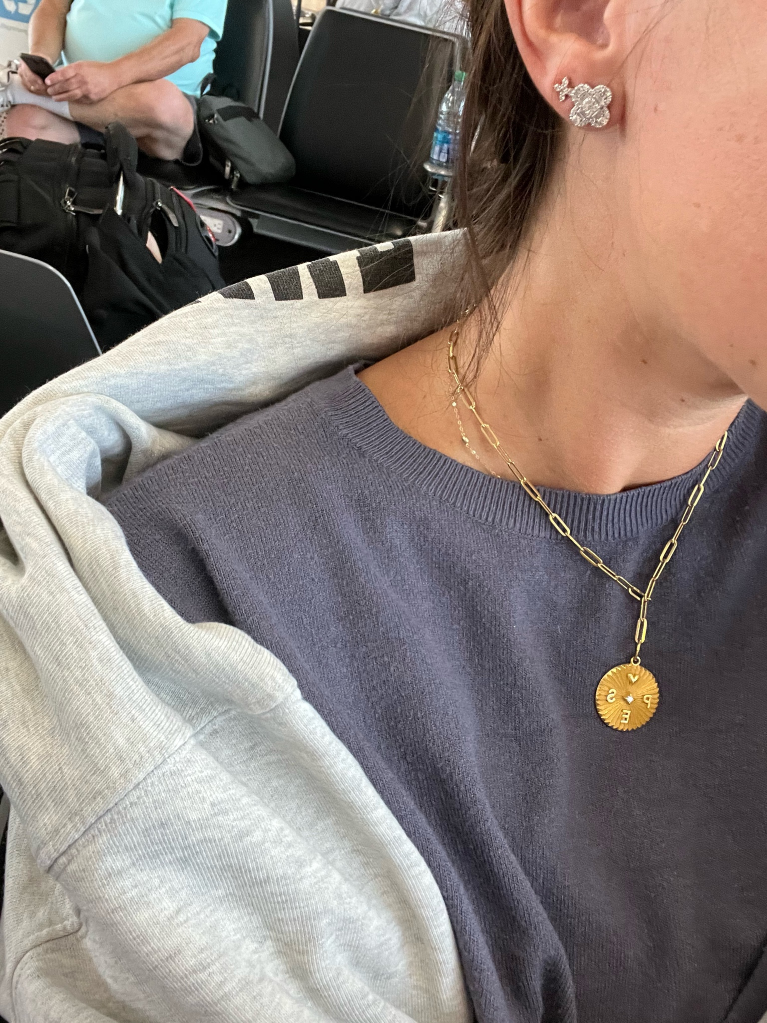 Tyra Initial And Zodiac Medallion Necklace- Gold Vermeil - Oak & Luna