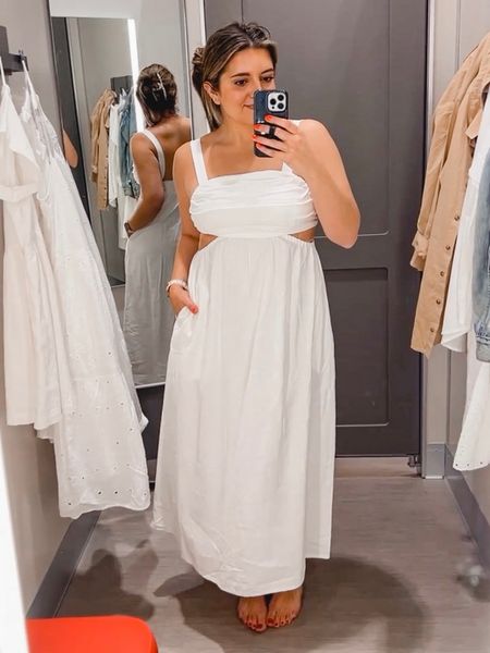 Target white dresses. Only $35. White cutout dress. Maxi dress. Cutout waist dress fits tts. @target @targetstyle #targetstyle #targetfashion #target 

#LTKunder100 #LTKSeasonal #LTKunder50