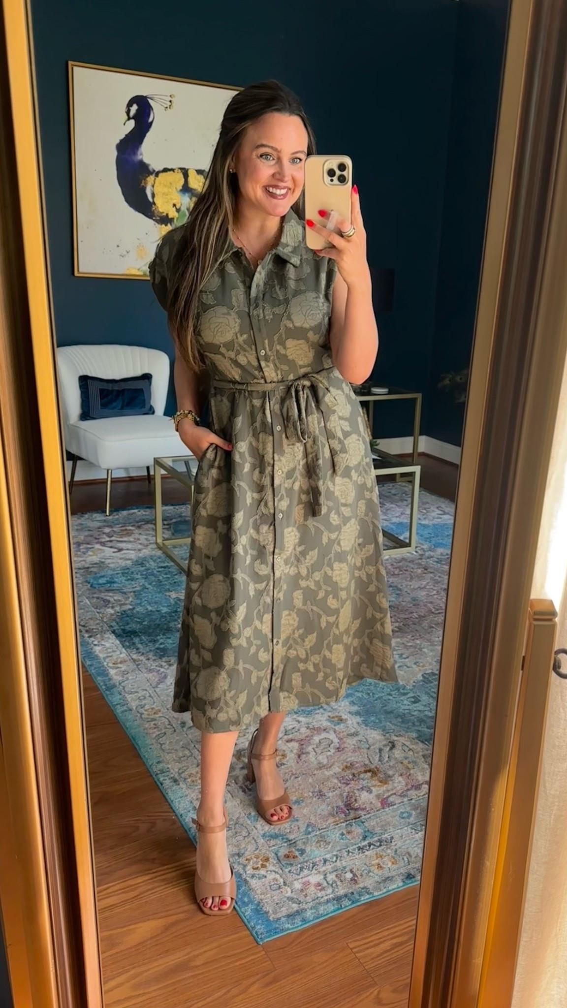 church ootd. love this dress so much I also have it in mauve. I’m in my normal medium.

#LTKootd #LTKSaleAlert