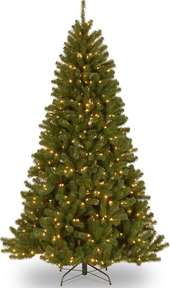 National Tree Company 7.5 ft Pre-Lit North Valley Spruce Artificial Christmas Tree, 550 LED Light... | Amazon (US)