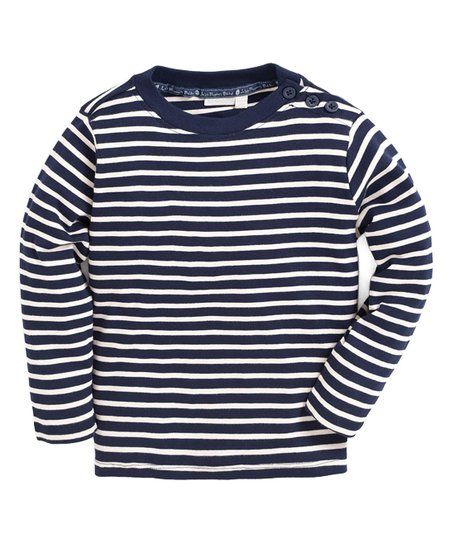 Navy Breton Long-Sleeve Top - Infant, Toddler & Kids | Zulily