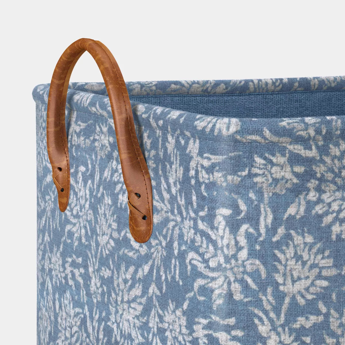 Large Quilted Fabric Bin Blue Floral - Threshold™ | Target