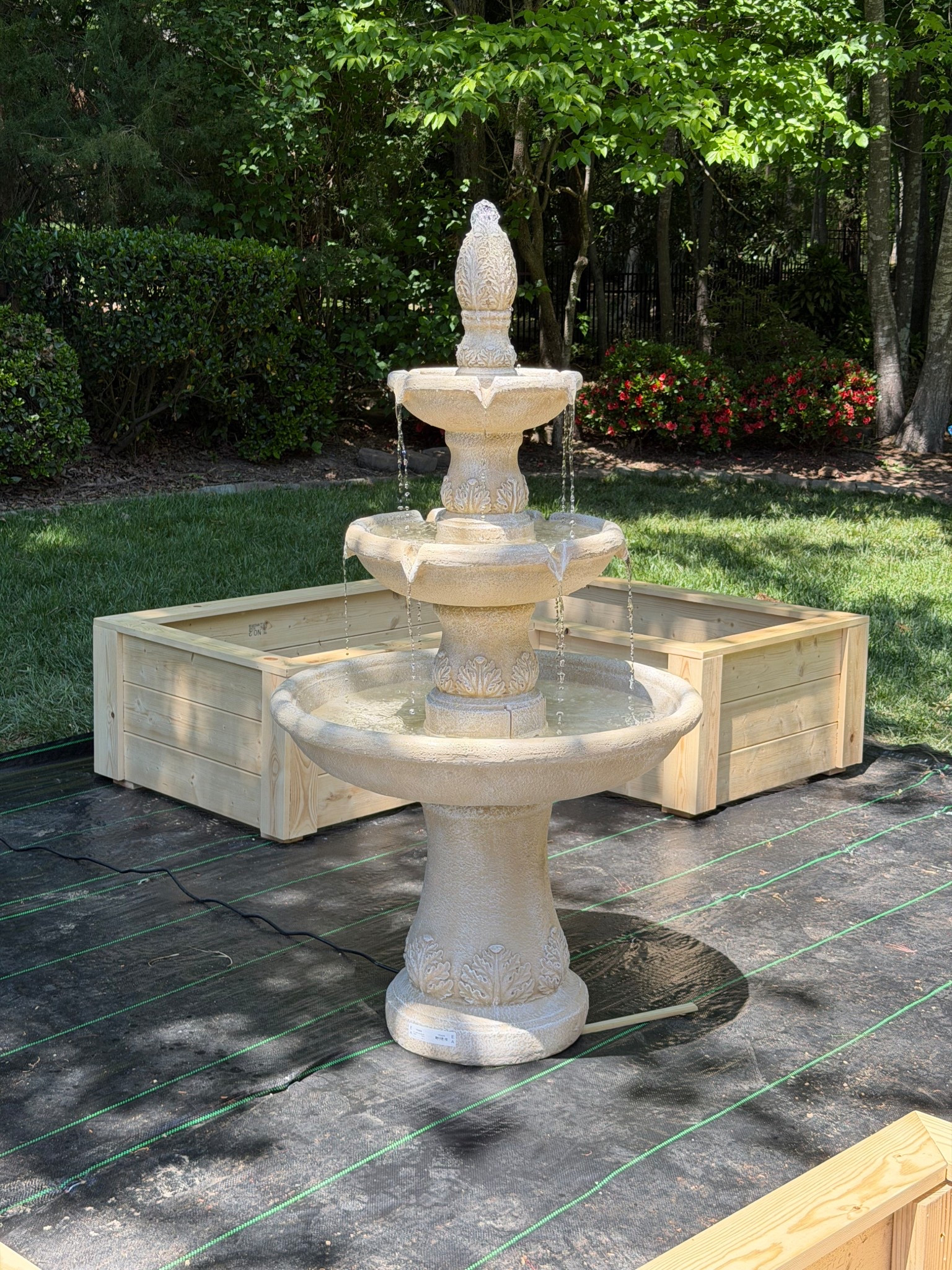 #ad Most gorgeous water fountain! We are building our garden and this was the perfect touch. 

#WayfairPartner #wishyouwerehere #outdoor #Wayfair @wayfair