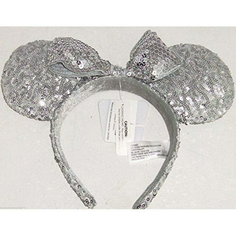 Disney Parks Silver Sequined Minnie Mouse Headband - Disney Parks Exclusive & Limited Availabilit... | Walmart (US)