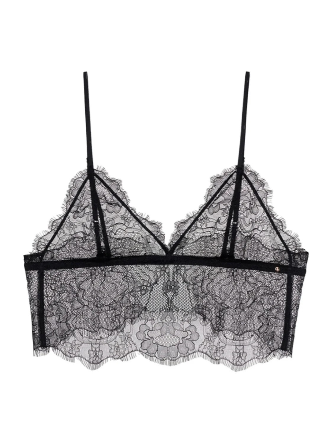 Lace scallop-hem bralette | Senser US