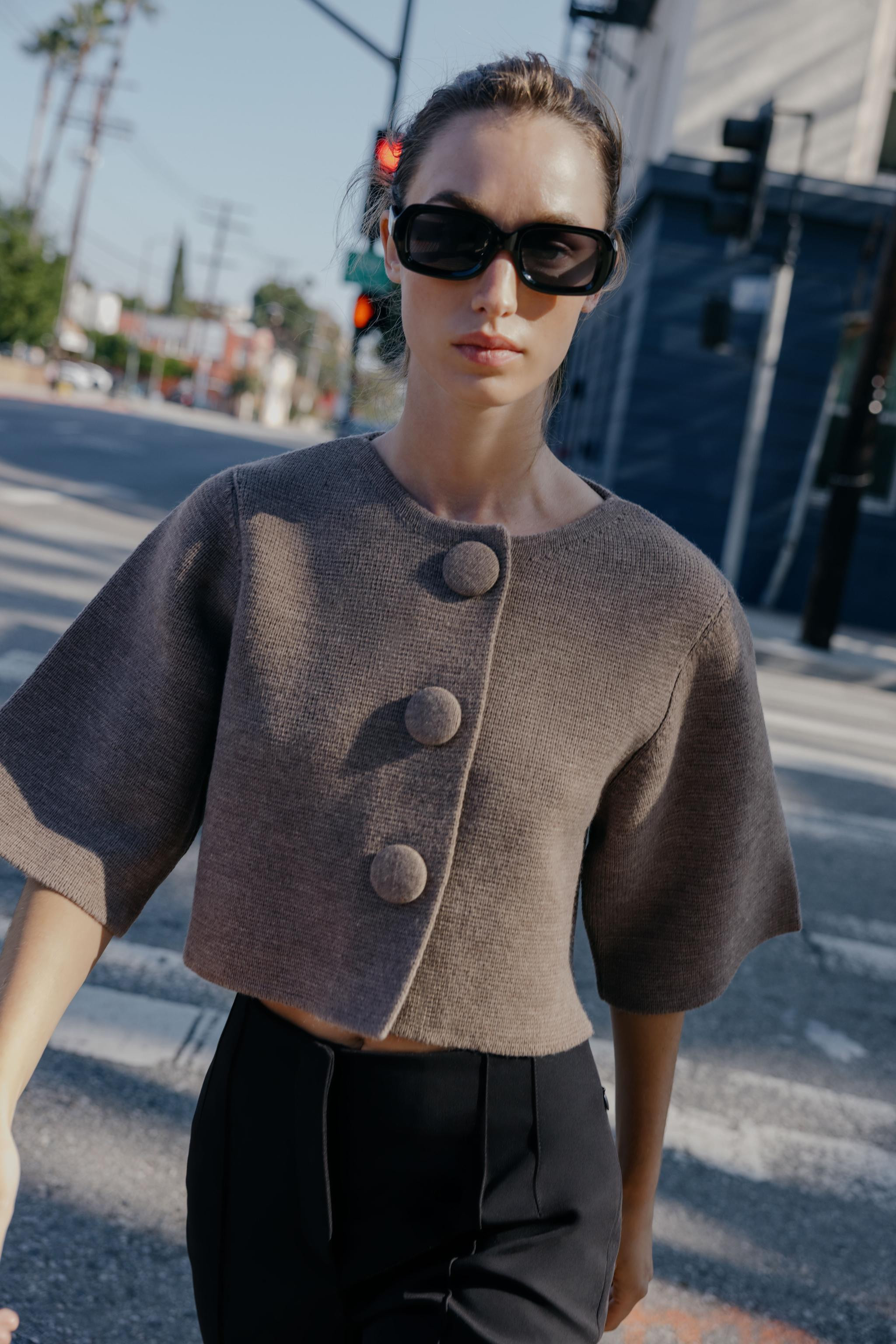 SHORT KNIT JACKET | Zara US