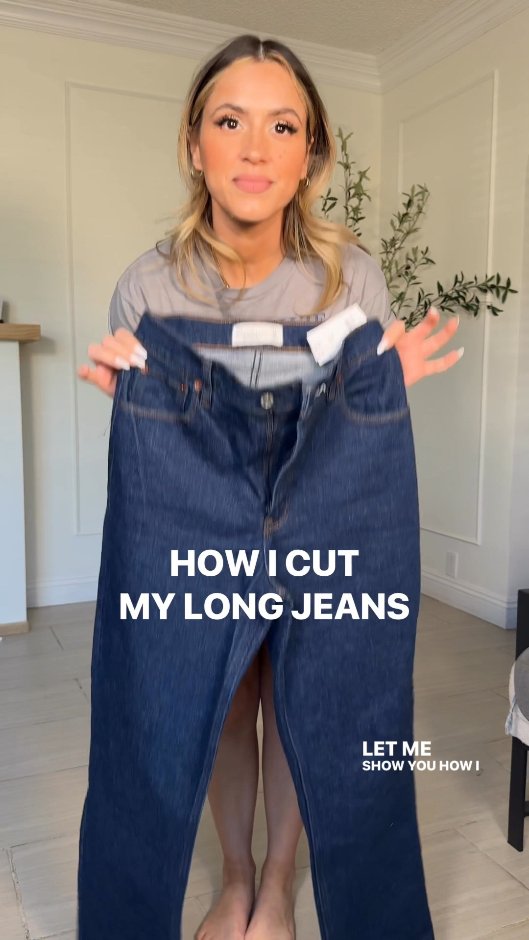 How I cut my long jeans! ✂️

I forgot to mention that after I cut them to my desired length, I do not hem them. I like to leave a raw hemline. I think it's cute and on trend (and less work lol). 

✔️I'm wearing these in a size 27R in the color DARK | I'm 5'2 
✔️ I linked the exact scissors that I'm using, except they don't have the color that I have anymore 

#LTKStyleTip #LTKVideo #LTKU