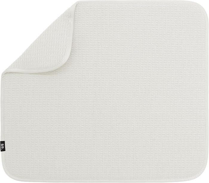 S&T INC. Dish Drying Mat, 16” x 18”, Absorbent Microfiber Kitchen Counter Mat, Dish Drying Pa... | Amazon (US)