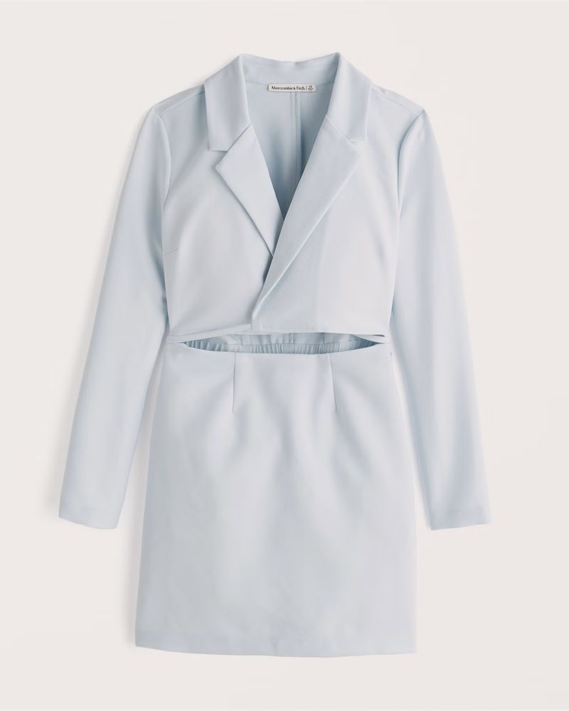 Women's Wrap-Front Cutout Blazer Dress | Women's New Arrivals | Abercrombie.com | Abercrombie & Fitch (US)