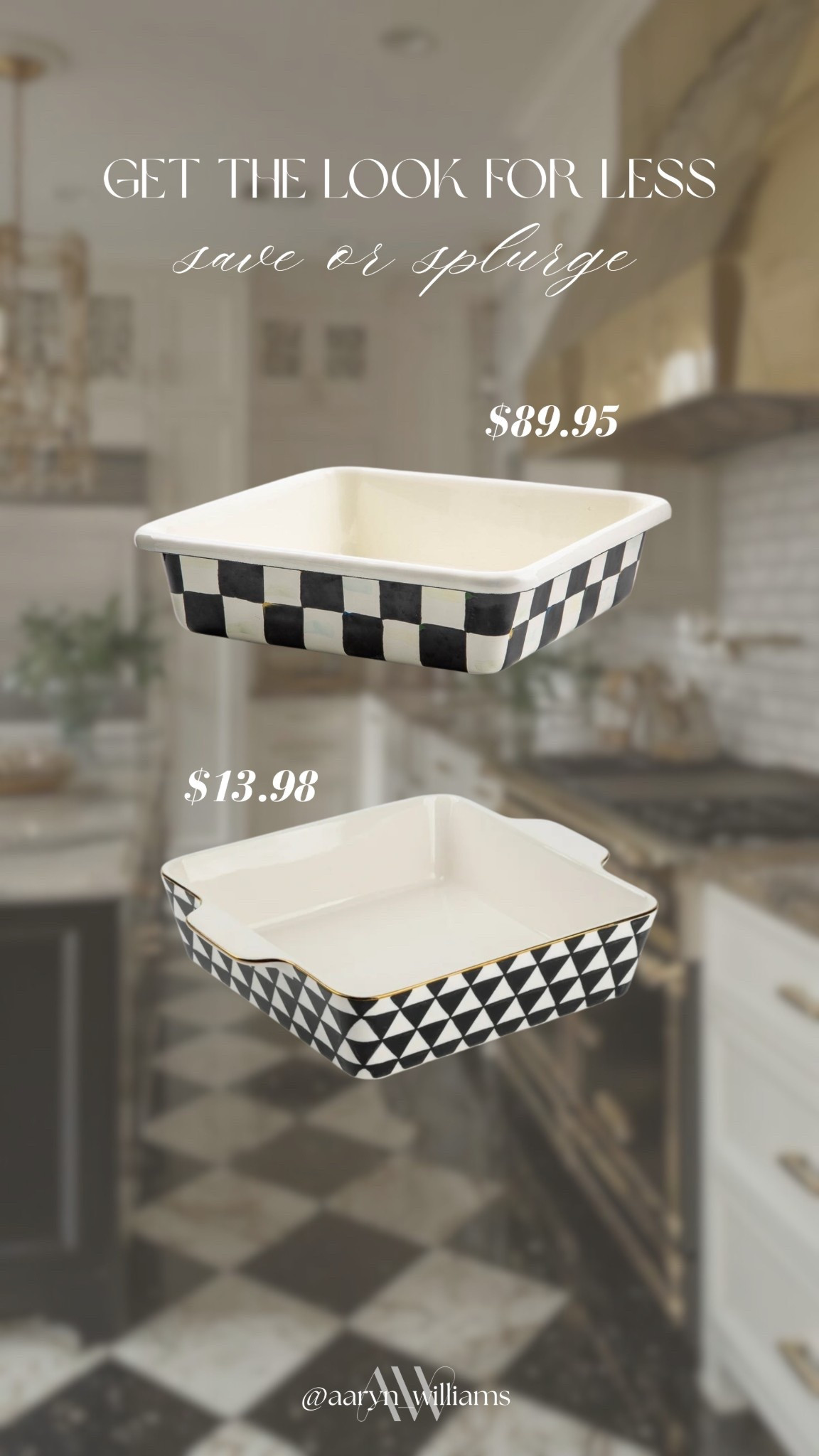 Save or splurge… this is one of those kitchen finds that looks way more expensive than it is 🤍✨ Same classic black and white vibe, perfect for baking, serving, or leaving out on the counter because it’s just that cute. Love finding look-for-less pieces that still feel elevated 🙌

baking dish, casserole dish, black and white kitchen decor, neutral kitchen, kitchen finds, affordable home decor, save or splurge, kitchen essentials, walmart home, walmart finds, thyme and table, thyme & table walmart, mackenzie childs inspired, mackenzie childs dupe, mackenzie childs style

#LTKHome #LTKSaleAlert #LTKfoodie