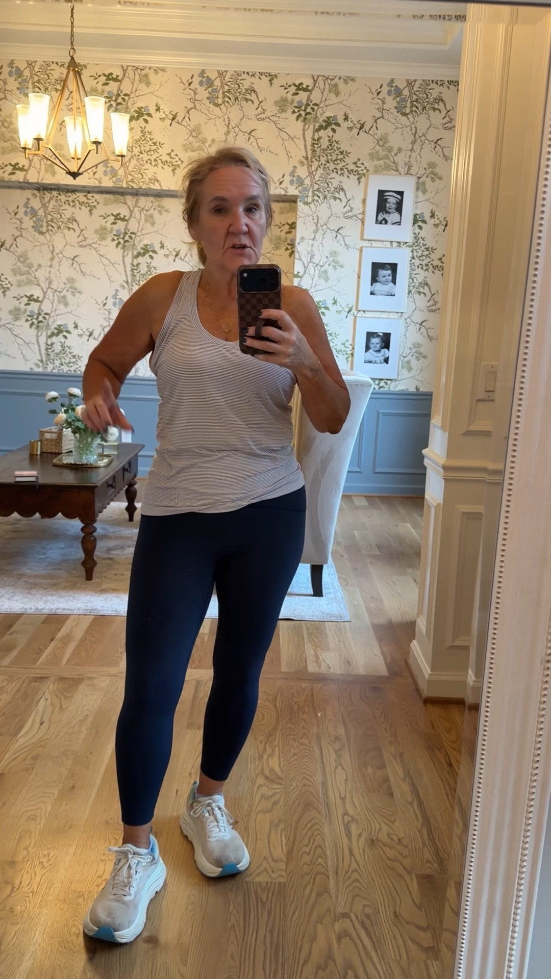 Just finished a peloton Boot Camp workout.
Favorite workout leggings, size medium
This is consistently my favorite workout top. It comes in a tank, short sleeve and long sleeve. I do size up one size.

#LTKfitnessgoals #LTKmorningroutine #LTKActive