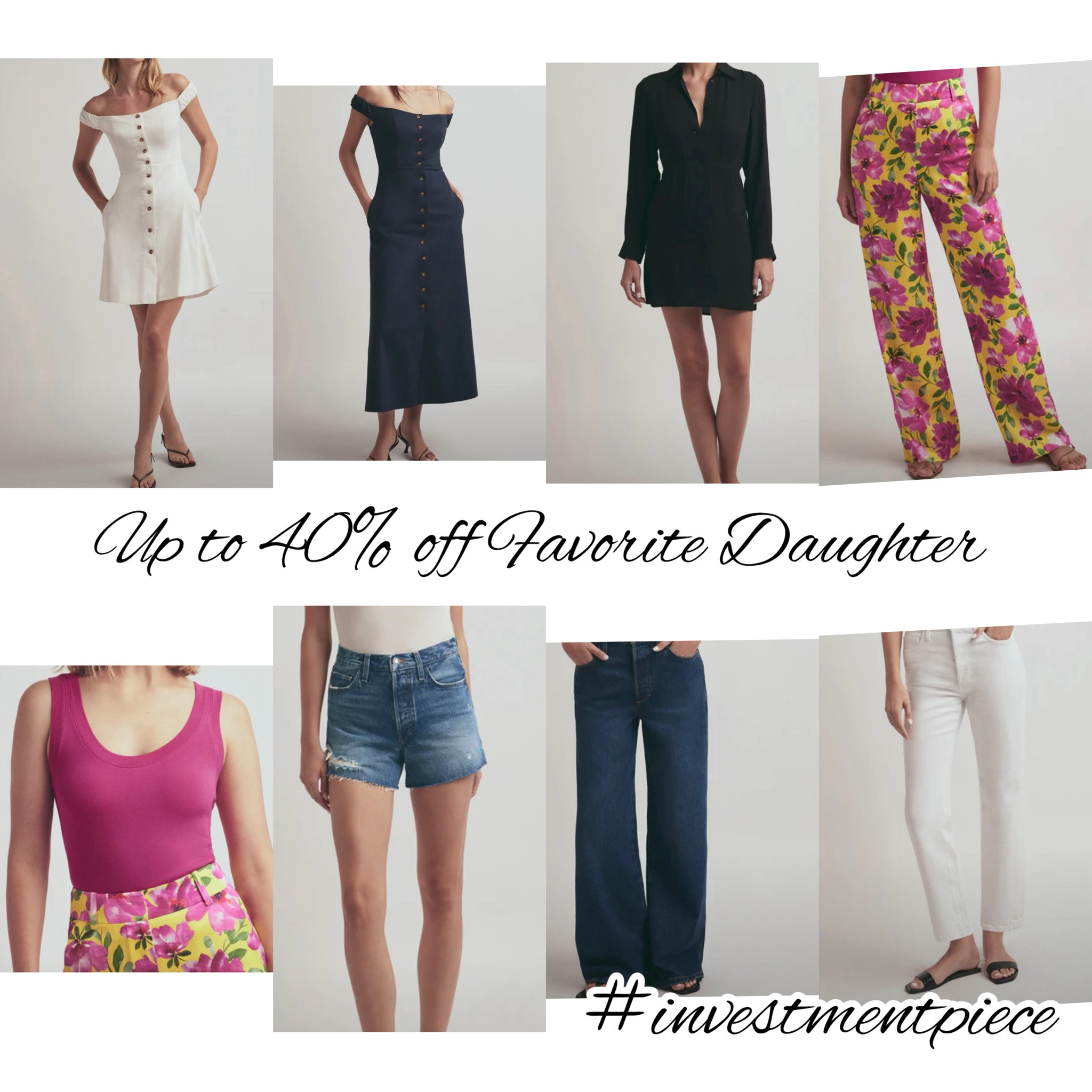 From dresses to denim to prints and crops and more- buy more, save more and get up to 40% off @favoritedaughter #investmentpiece 

#LTKOver40 #LTKStyleTip #LTKSummerSales