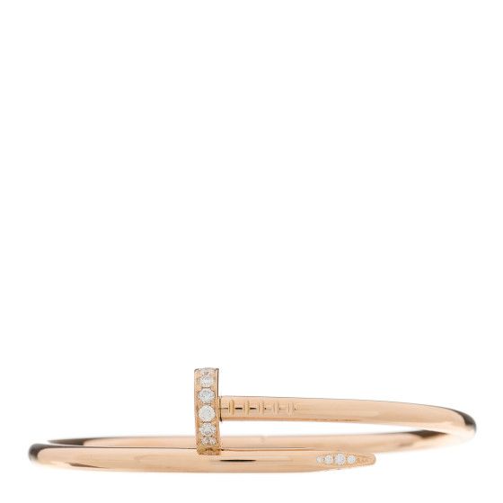 18K Pink Gold Diamond Juste Un Clou Bracelet 16 | FASHIONPHILE (US)
