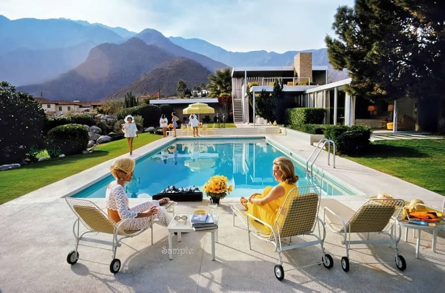 SLIM AARONS Poolside Glamour | Poolside gossip wall art gallery lustre photo, Palm Springs, pictu... | Amazon (US)