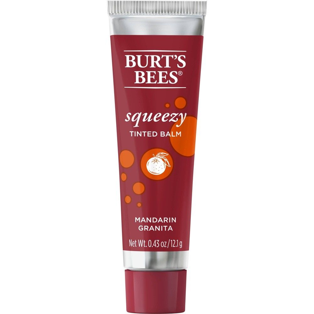 Burt's Bees Squeezy Tinted Lip Balm - Mandarin Granita - 0.43oz | Target