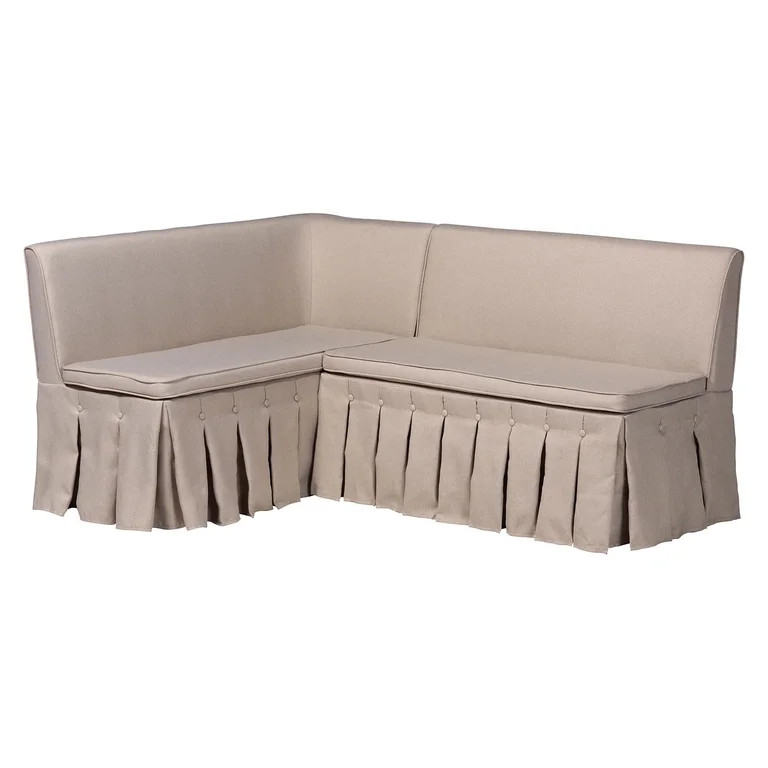 Baxton Studio Meyer Modern Dining Nook Bench Set, 2-Piece, Beige | Walmart (US)