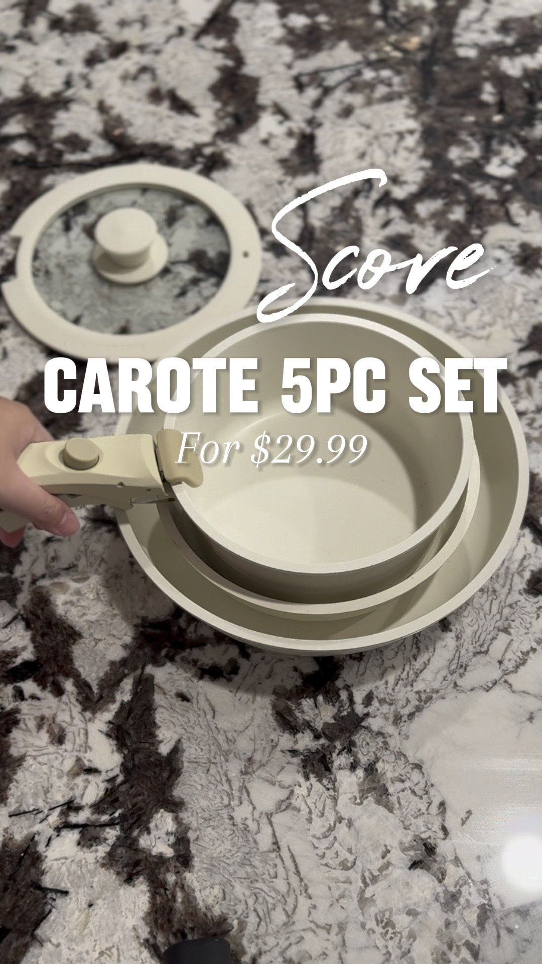 Score this 5pc Carote Nonstick Cookware Sets with Detachable Handle for only $29.99 right now! 

#LTKVideo #LTKGiftGuide #LTKhome