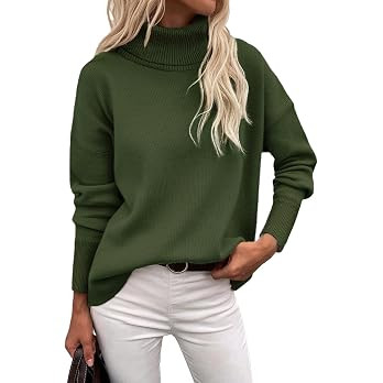 Zeagoo Women's Turtleneck Sweater 2026 Fall Winter Chunky Knitted Pullover | Amazon (US)