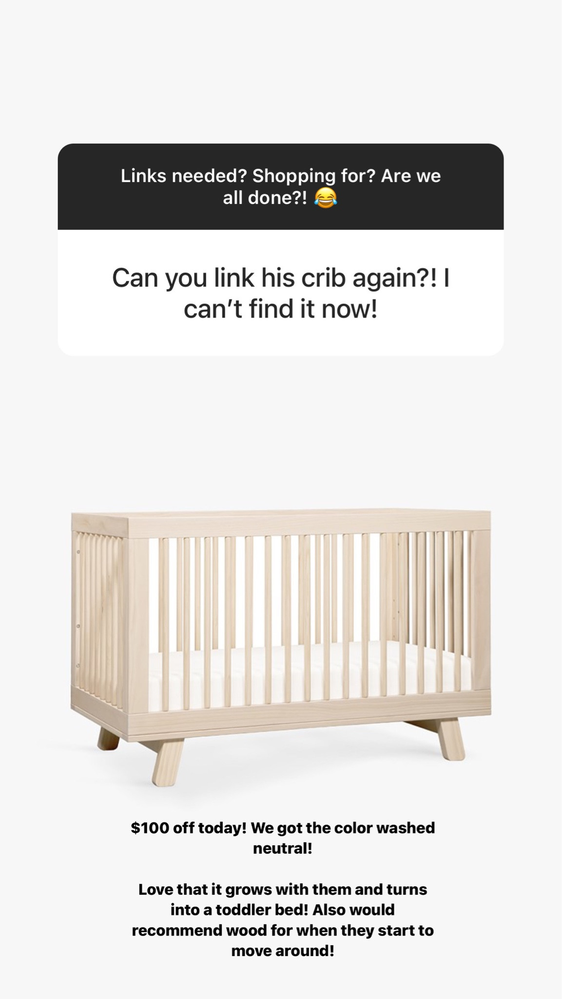Baby crib we love 

#LTKbaby