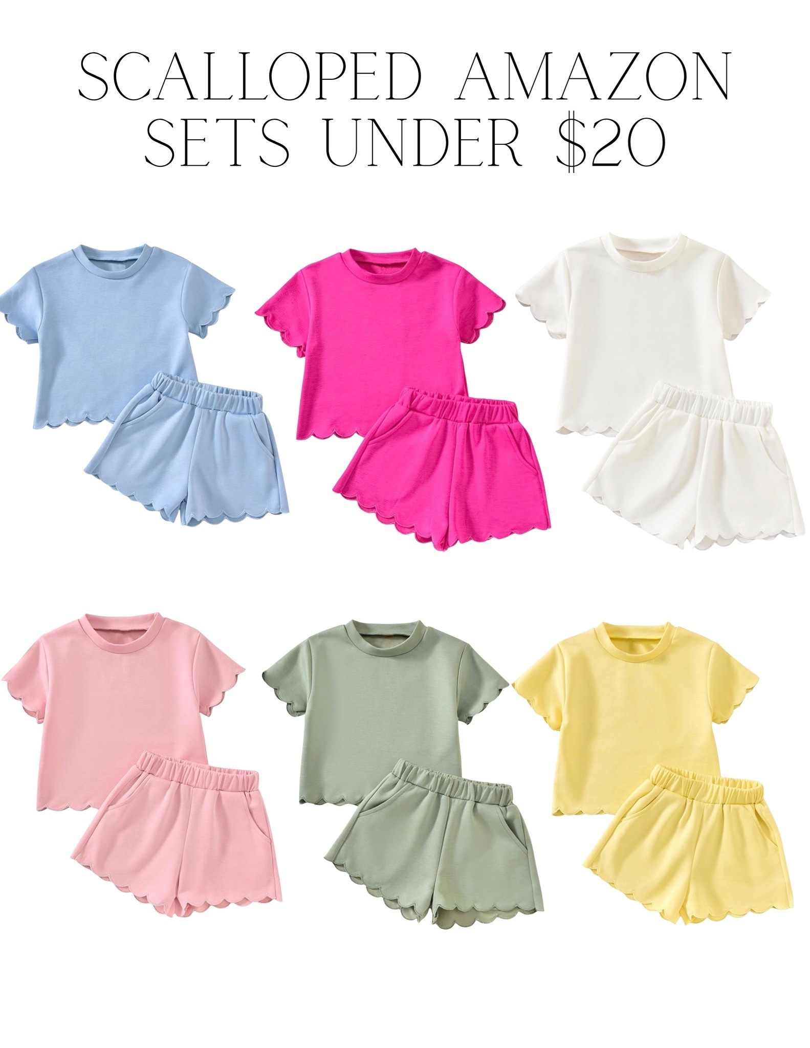 May best seller so wanted to share again in case you missed it! These scalloped sets are ADORABLE and under $20! Perfect for summer 👏🏻🌸☀️

#LTKKids #LTKSeasonal #LTKootd