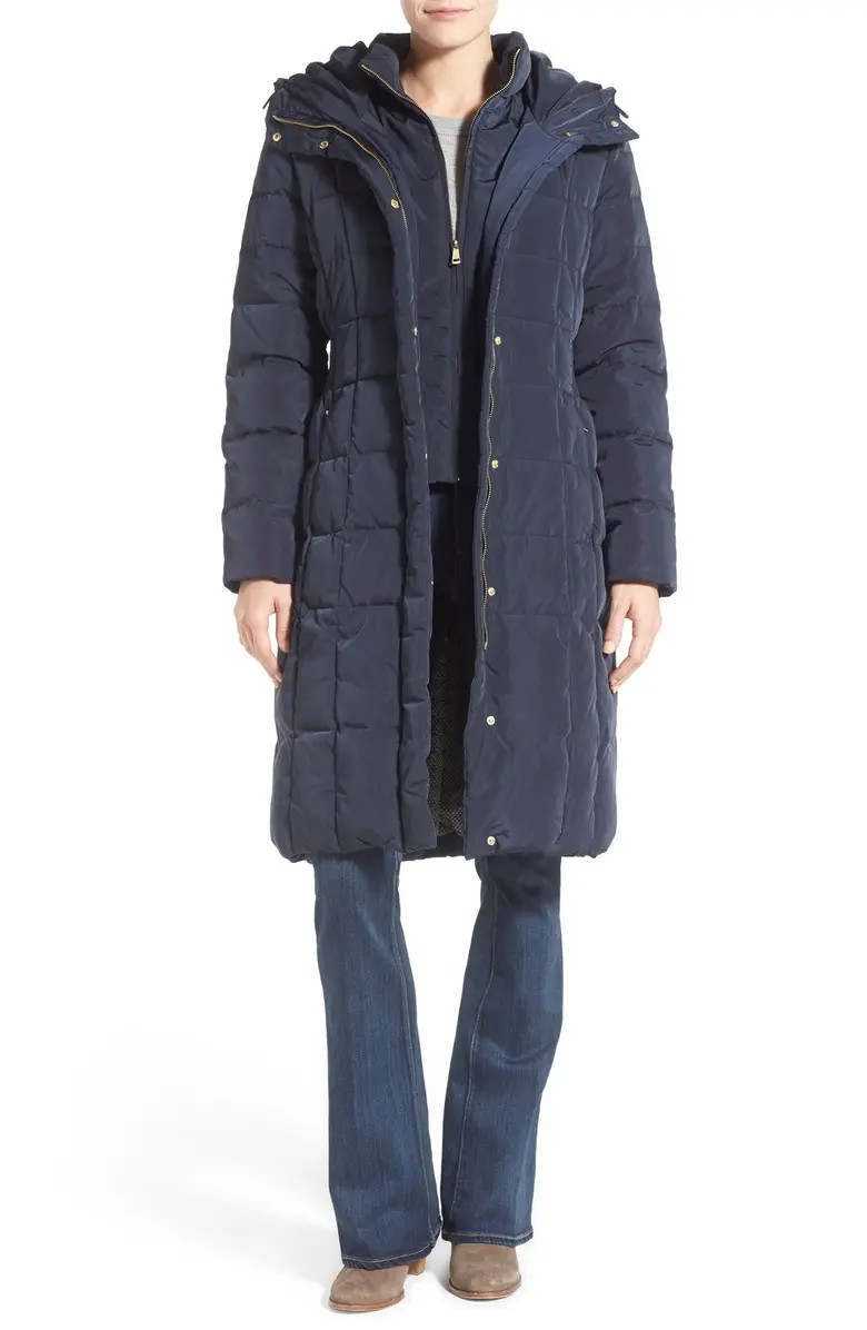 Cole Haan Bib Insert Down & Feather Fill Coat | Nordstrom Rack