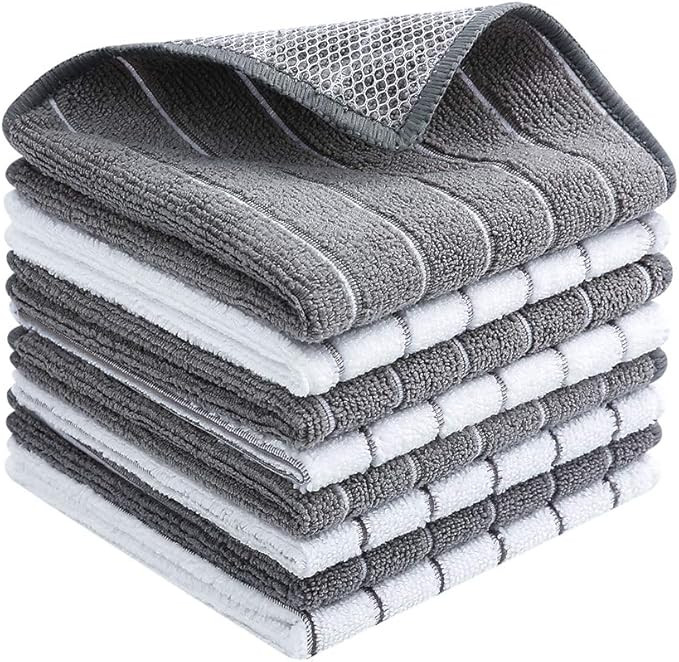 HYER KITCHEN Microfiber Cleaning Cloth All-Purpose - Absorbent and Lint Free Household Dish Rags ... | Amazon (US)