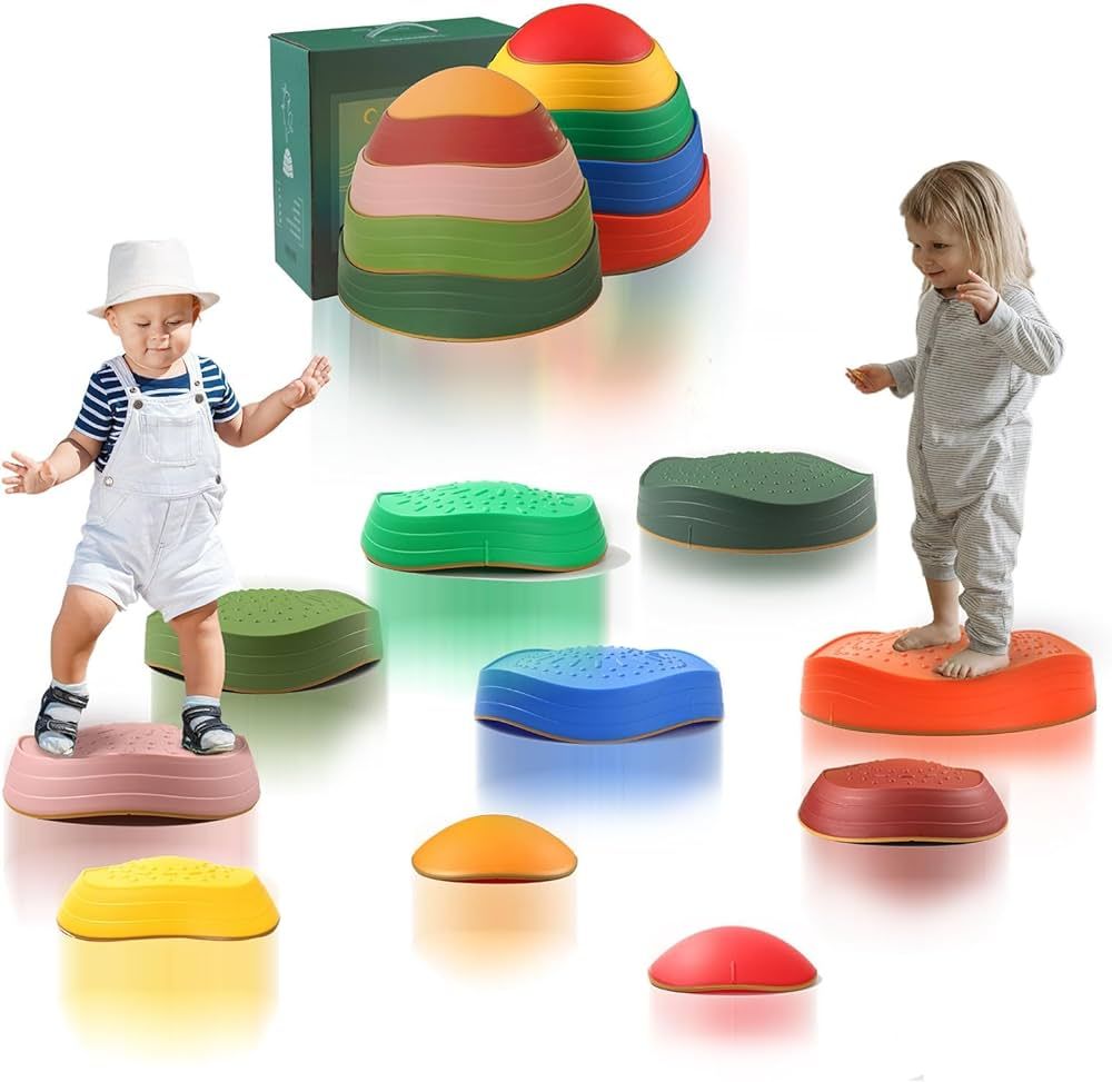 10pcs stepping stones for kids toys preschool toys promoting balance coordination skills indoor o... | Amazon (US)
