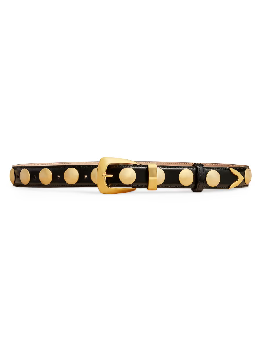 The Benny Studded Leather Belt | Saks Fifth Avenue