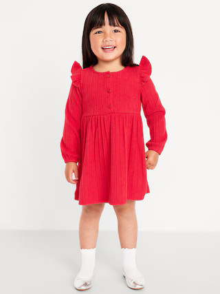 Long-Sleeve Cozy-Knit Dress for Toddler Girls | Old Navy (US)