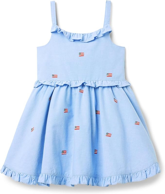 Janie and Jack Girls Embroidered Flag Dress (Toddler/Little Big Kid) | Amazon (US)