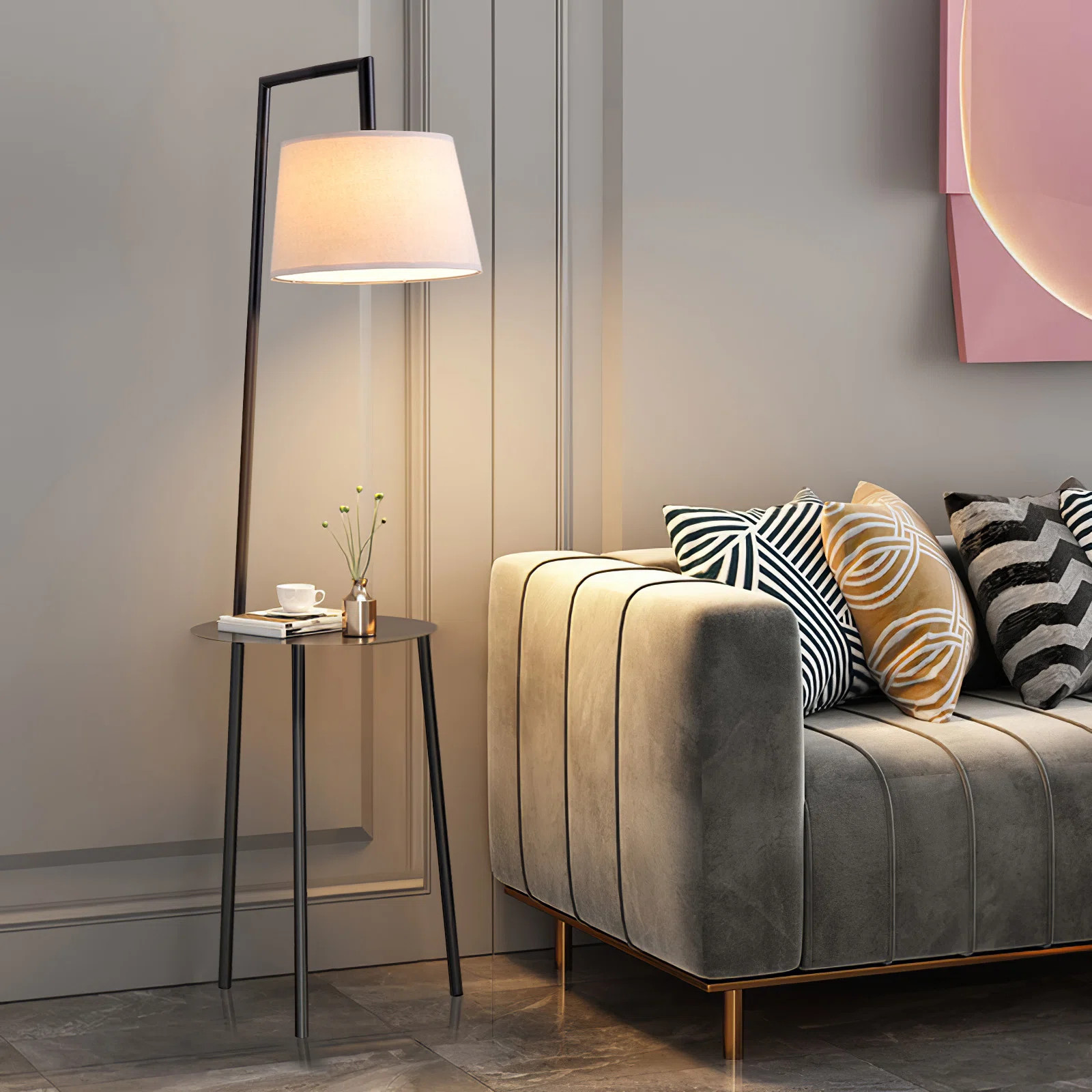 Black coffee table floor lamp | Wayfair UK