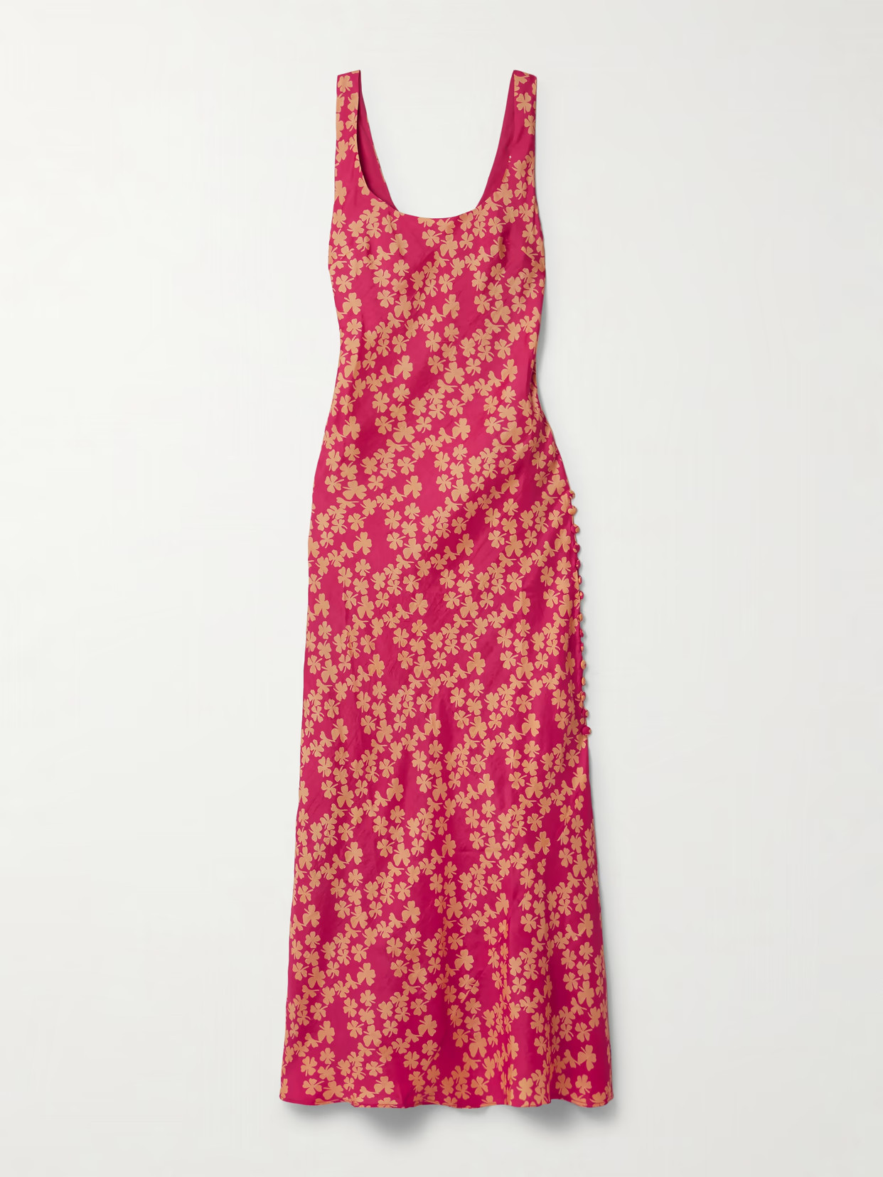 ALIX OF BOHEMIA - Adele Printed Crinkled-silk Maxi Dress - Red | NET-A-PORTER (US)