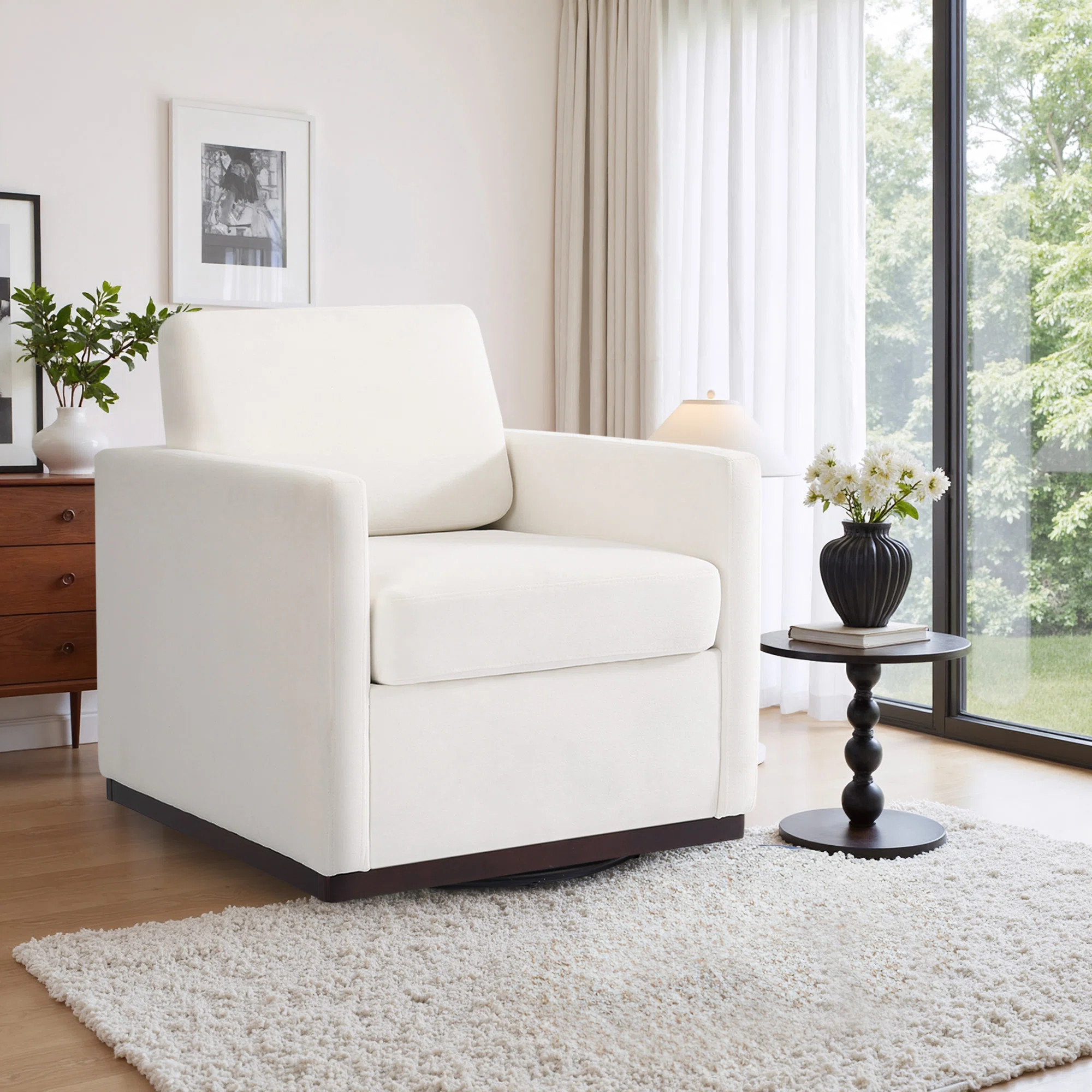 Upholstered Swivel Armchair | Wayfair North America