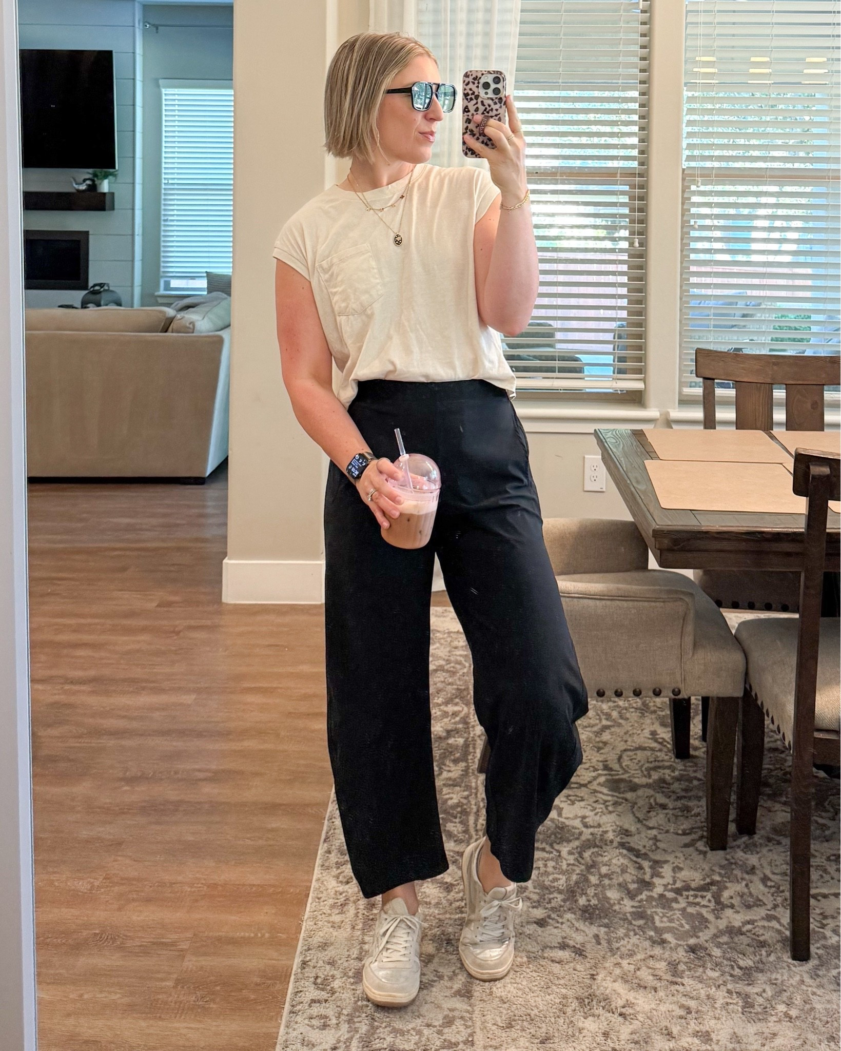 Pull on pants and neutral packet tee!!!

#LTKdayinmylife #LTKSeasonal